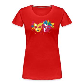 Masque de carnaval Défilé de carnaval Cologne Cologne - T-shirt bio Premium Femme - rouge - Devant - Mia (176cm)