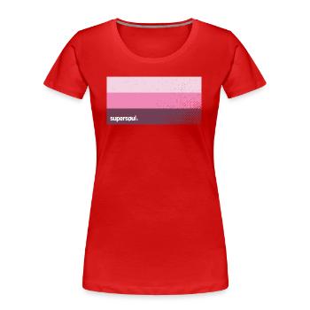 Supersoul Red Shaded Colours - Women's Premium Organic T-Shirt - red - Front - Mia (176cm)