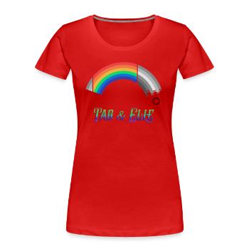 Heartstopper Regenbogen Tao und Elle LBGTQIA+ - Frauen Premium Bio T-Shirt - Rot - Vorne - Mia (176cm)