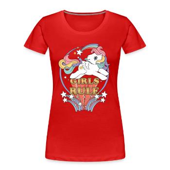 My little Pony Retro Girls Rule - T-shirt bio Premium Femme - rouge - Devant - Mia (176cm)