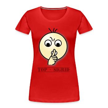 TOP Sigrid - Frauen Premium Bio T-Shirt - Rot - Vorne - Mia (176cm)