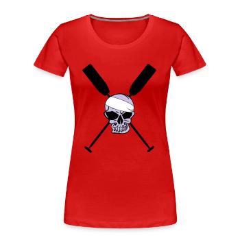 Deathhead Paddle Rowing Canoe Dragonboat - Women's Premium Organic T-Shirt - red - Front - Mia (176cm)