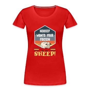 Jeu de société, jeu de société colons, jeu de société - T-shirt bio Premium Femme - rouge - Devant - Mia (176cm)