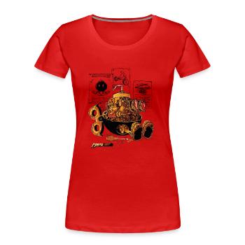 work of the genius - Women's Premium Organic T-Shirt - red - Front - Mia (176cm)