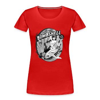 la bombe mutant - T-shirt bio Premium Femme - rouge - Devant - Mia (176cm)