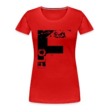 F as Flo - Women's Premium Organic T-Shirt - red - Front - Mia (176cm)