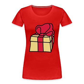 gift - Frauen Premium Bio T-Shirt - Rot - Vorne - Mia (176cm)