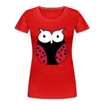 Coccinelle brute - T-shirt bio Premium Femme - rouge - Devant - Mia (176cm)