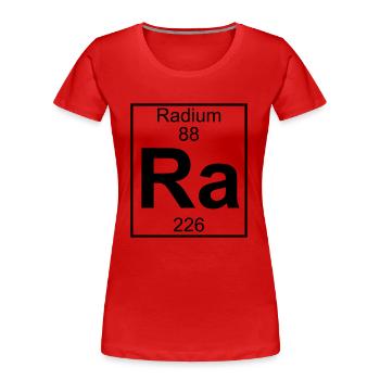 Element 088 - Ra (radium) - Full - Frauen Premium Bio T-Shirt - Rot - Vorne - Mia (176cm)