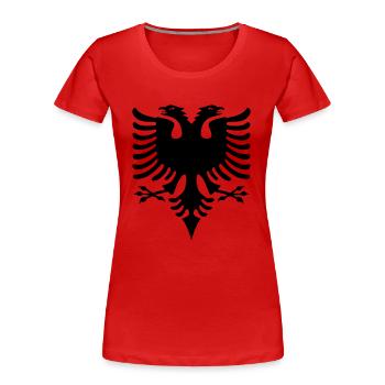 Albanien - Frauen Premium Bio T-Shirt - Rot - Vorne - Mia (176cm)