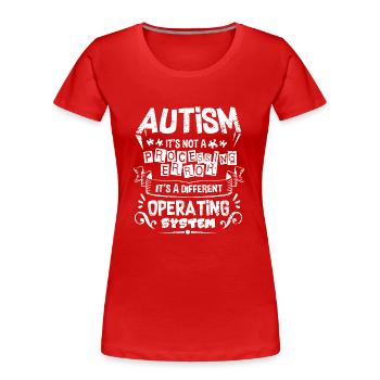 Autism Awareness Shirt - Women's Premium Organic T-Shirt - red - Front - Mia (176cm)