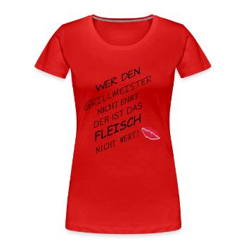 Fleisch nicht wert - Frauen Premium Bio T-Shirt - Rot - Vorne - Mia (176cm)