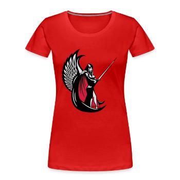 Gothic Girl Ailes Dark Angel sexy - T-shirt bio Premium Femme - rouge - Devant - Mia (176cm)