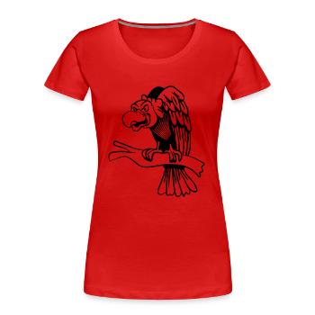 geier - Frauen Premium Bio T-Shirt - Rot - Vorne - Mia (176cm)