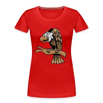 geier - Frauen Premium Bio T-Shirt - Rot - Vorne - Mia (176cm)