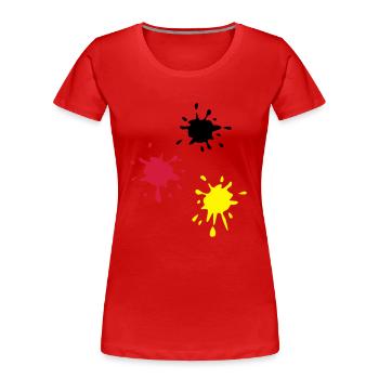 Art, paint (super cheap!) - T-shirt bio Premium Femme - rouge - Devant - Mia (176cm)