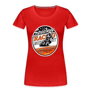 Speedway Racing - Women's Premium Organic T-Shirt - red - Front - Mia (176cm)