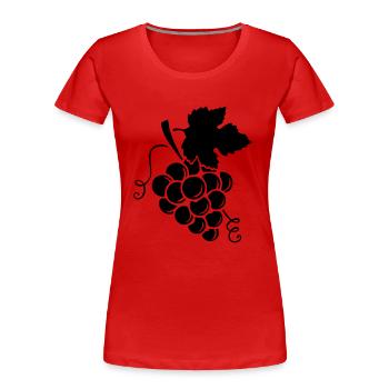 weintrauben design - Frauen Premium Bio T-Shirt - Rot - Vorne - Mia (176cm)
