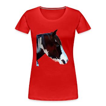 Rebell/Prinzessin - Frauen Premium Bio T-Shirt - Rot - Vorne - Mia (176cm)