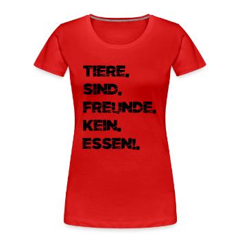 geek veganismus fleischloses essen cool - Frauen Premium Bio T-Shirt - Rot - Vorne - Mia (176cm)