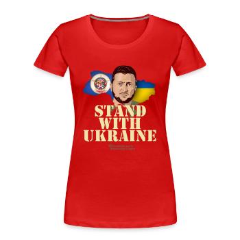 Ukraine Minnesota Supporters Merch Design - Women's Premium Organic T-Shirt - red - Front - Mia (176cm)