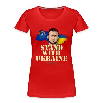 Ukraine Nevada Selenskyj - Frauen Premium Bio T-Shirt - Rot - Vorne - Mia (176cm)