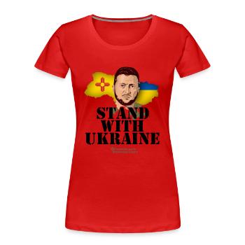 Ukraine Zelenskyj New Mexico Stand with Ukraine - Women's Premium Organic T-Shirt - red - Front - Mia (176cm)