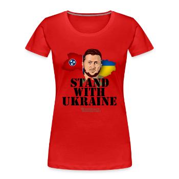 Ukraine Tennessee - Women's Premium Organic T-Shirt - red - Front - Mia (176cm)