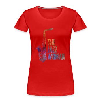 Jazz Woman - Women's Premium Organic T-Shirt - red - Front - Mia (176cm)
