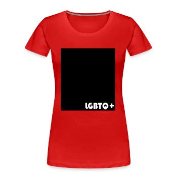 LGBTQ+ - Frauen Premium Bio T-Shirt - Rot - Vorne - Mia (176cm)