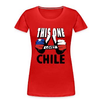Chile Flag South America Chilean Flag Vintage - Women's Premium Organic T-Shirt - red - Front - Mia (176cm)