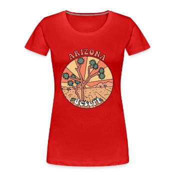 Arizona Wüste - Frauen Premium Bio T-Shirt - Rot - Vorne - Mia (176cm)