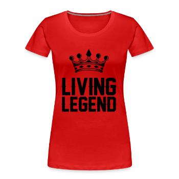 Living Legend - Women's Premium Organic T-Shirt - red - Front - Mia (176cm)