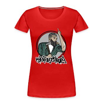 Chirurgien buccal // Bois // Illustration - T-shirt bio Premium Femme - rouge - Devant - Mia (176cm)