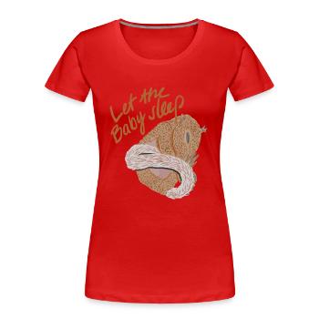 Wildtiere - Frauen Premium Bio T-Shirt - Rot - Vorne - Mia (176cm)