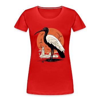 Ägyptisches ibis n°3 - Frauen Premium Bio T-Shirt - Rot - Vorne - Mia (176cm)