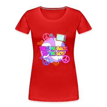 Take me back to the 60s - Women's Premium Organic T-Shirt - red - Front - Mia (176cm)