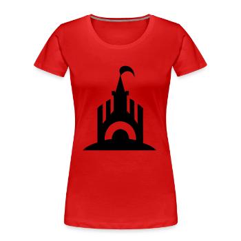 Schloß - Frauen Premium Bio T-Shirt - Rot - Vorne - Mia (176cm)