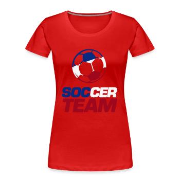 soccer team france - Frauen Premium Bio T-Shirt - Rot - Vorne - Mia (176cm)