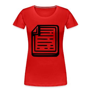 Notes - Women's Premium Organic T-Shirt - red - Front - Mia (176cm)