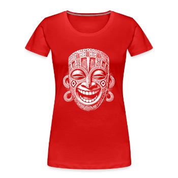 Mask - Women's Premium Organic T-Shirt - red - Front - Mia (176cm)