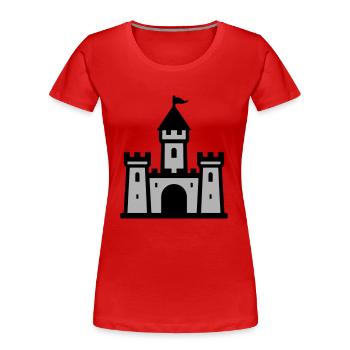Castle Symbol Castle - Women's Premium Organic T-Shirt - red - Front - Mia (176cm)