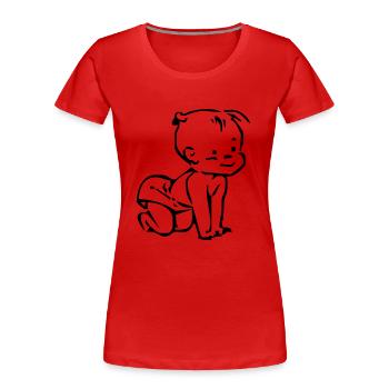 Baby - Frauen Premium Bio T-Shirt - Rot - Vorne - Mia (176cm)