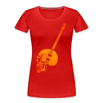 Rock and Roll Gitarrist - Frauen Premium Bio T-Shirt - Rot - Vorne - Mia (176cm)