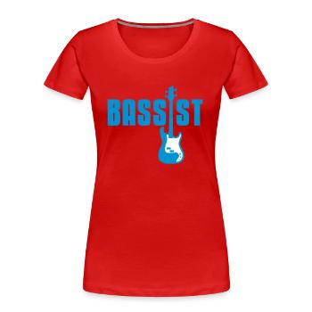 bassist - Frauen Premium Bio T-Shirt - Rot - Vorne - Mia (176cm)