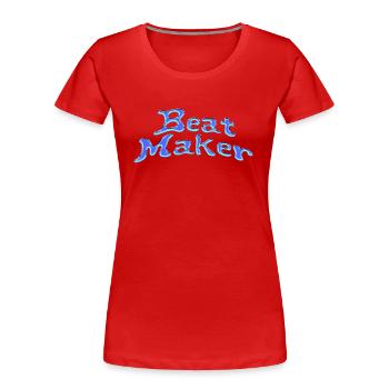 Producteur de Beat - T-shirt bio Premium Femme - rouge - Devant - Mia (176cm)