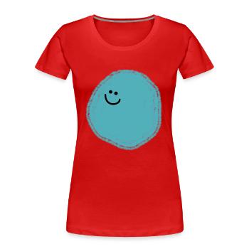 Tiego (Blue Ball) - Women's Premium Organic T-Shirt - red - Front - Mia (176cm)