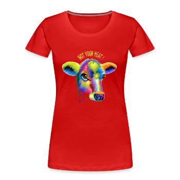 Not your Meat - Frauen Premium Bio T-Shirt - Rot - Vorne - Mia (176cm)