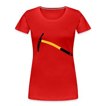 Bergsteiger - Frauen Premium Bio T-Shirt - Rot - Vorne - Mia (176cm)