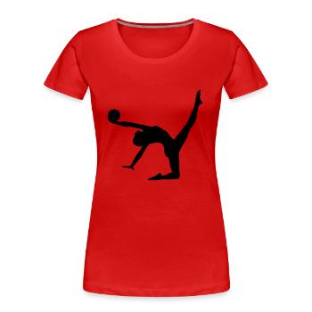 gymnast sport - Frauen Premium Bio T-Shirt - Rot - Vorne - Mia (176cm)